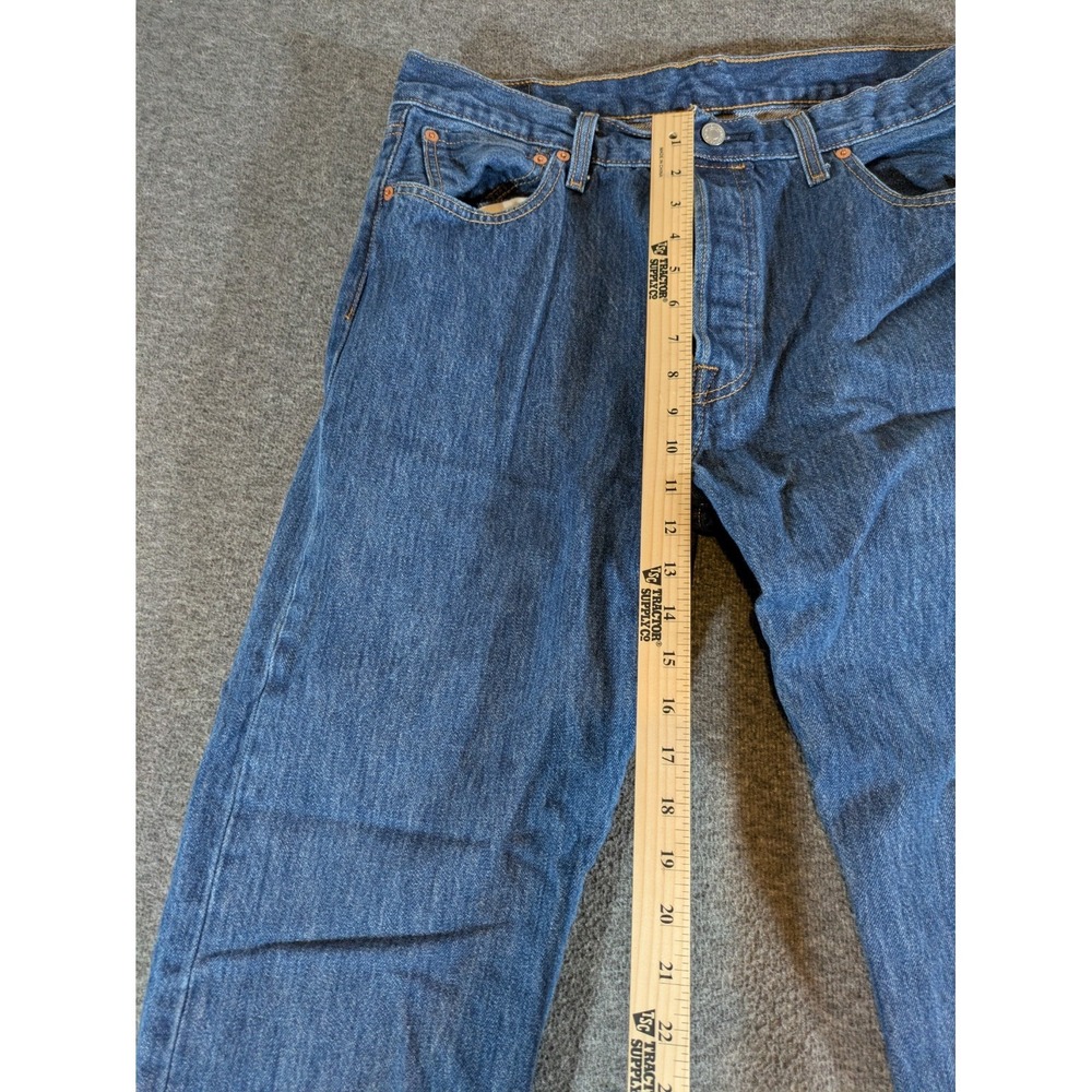 Levi's Jeans Men's 501 Western Style Button Fly Blue Denim Size 36x34 - Picture 2 of 8